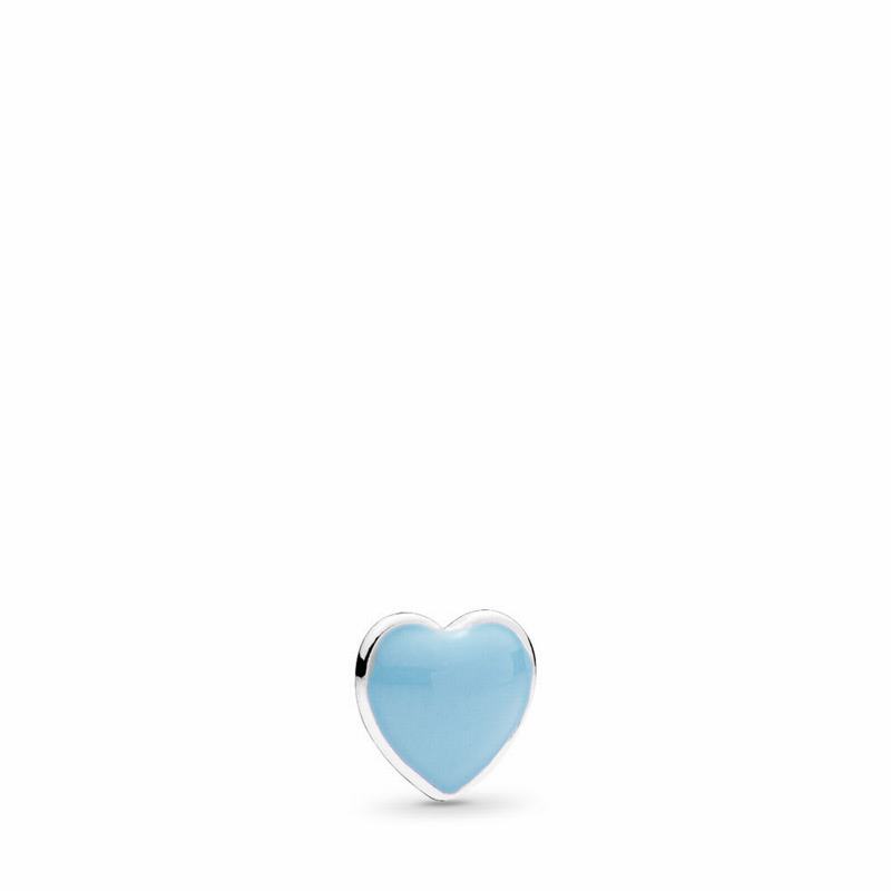 Pandora Australia Blue Heart Petite Locket Charm - Sterling Silver | TPRHQF143